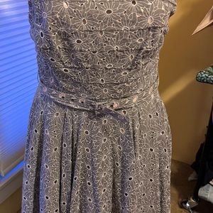Super Cute Monsoon Eyelet Layered Sleeveless Party Dress Like New Sz 12 /M
